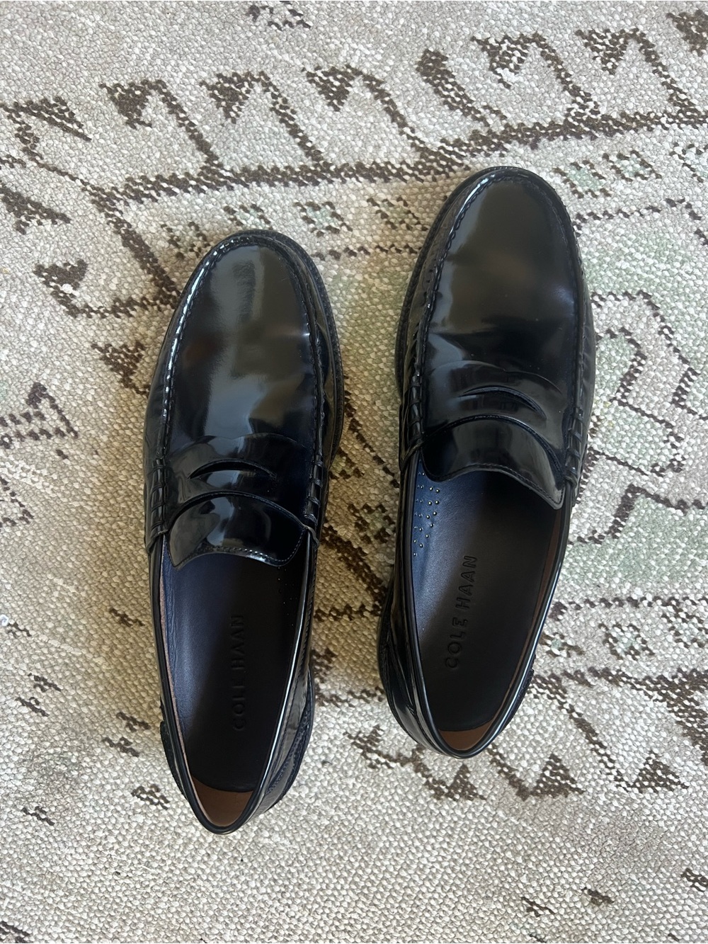 Cole Haan Black Patent Loafers US 10M